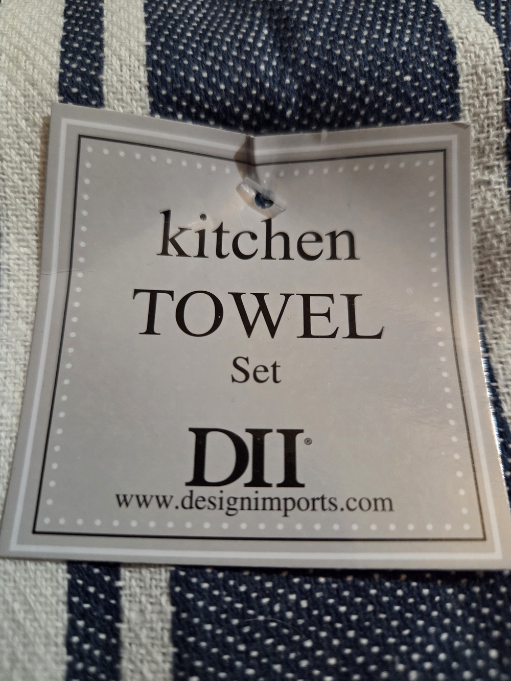 DII Navy Patterned Kitchen Towel Set - Picture 6 of 6